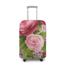Чехол для чемодана 3D с принтом ЦВЕТЫ / FLOWERS / 8 МАРТА , 86% полиэфир, 14% спандекс | двустороннее нанесение принта, прорези для ручек и колес | chery | flowers | japan | roses | sakura | вишня | растения | розы | ромашка | сакура | тюльпаны | цветы | цветы сакуры | япония