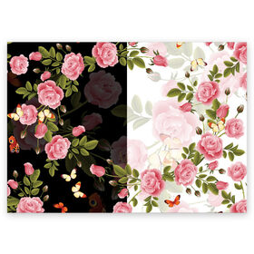 Поздравительная открытка с принтом ЦВЕТЫ / FLOWERS / 8 МАРТА , 100% бумага | плотность бумаги 280 г/м2, матовая, на обратной стороне линовка и место для марки
 | chery | flowers | japan | roses | sakura | вишня | растения | розы | ромашка | сакура | тюльпаны | цветы | цветы сакуры | япония