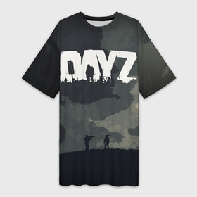 Платье-футболка 3D с принтом DayZ | Headshot ,  |  | dayz | dayz logo | field | headshot | standalone | выстрел в голову | дейз | дейз логотип | поле