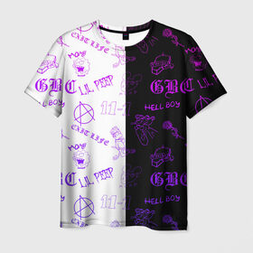 Мужская футболка 3D с принтом LIL PEEP , 100% полиэфир | прямой крой, круглый вырез горловины, длина до линии бедер | lil peep | lil prince | pink | зарубежная музыка | лил пип | маленький принц