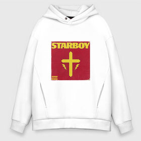 Мужское худи Oversize хлопок с принтом The Weeknd STARBOY , френч-терри — 70% хлопок, 30% полиэстер. Мягкий теплый начес внутри —100% хлопок | боковые карманы, эластичные манжеты и нижняя кромка, капюшон на магнитной кнопке | starboy | the weeknd | xo | старбой