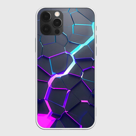 Чехол для iPhone 12 Pro Max с принтом НЕОНОВЫЙ РАЗЛОМ | 3Д РАЗЛОМ , Силикон |  | Тематика изображения на принте: 3d | 3д | among as | counter strike | csgo | dota | lol | neon | rift | wow | абстракт | амонг ас | броня | геометрия | дота | камни | кс го | кубики | неон | неоновый | пластик | плиты | разлом | розовый | скин | сталь | текстура | фи