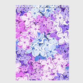 Скетчбук с принтом СИРЕНЬ | ЦВЕТЫ | LILAC , 100% бумага
 | 48 листов, плотность листов — 100 г/м2, плотность картонной обложки — 250 г/м2. Листы скреплены сверху удобной пружинной спиралью | lilac | бабочки | весна | лето | лист | листья | растение | растения | сирень | цветок | цветочки | цветы
