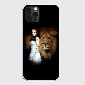 Чехол для iPhone 12 Pro Max с принтом Львиная дружба , Силикон |  | Тематика изображения на принте: девушка | животное | зверь | кошка | красотка