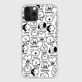 Чехол для iPhone 12 Pro Max с принтом BTS | BT21 , Силикон |  | army | bangtan boys | bt21 | bts | bts stickers | chimmy | cooky | k pop | koya | mang | monster | rap monster | rapmon | rj | rm | shooky | tata | van | бтс | ви | джей хоуп | джонгук | кейпоп | реп монстр | стикеры bts | сюга | чимин | чин