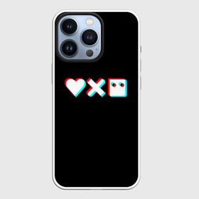 Чехол для iPhone 13 Pro с принтом Любовь, смерть и роботы ,  |  | 3d | 3д | love death and robots | иконка | кибер | логотип | любовь | мультик | нетфликс | подарок | робот | сериал | символ | черный