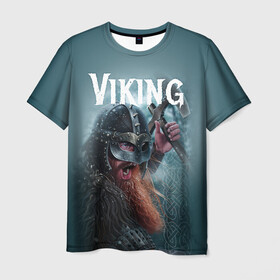 Мужская футболка 3D с принтом Viking , 100% полиэфир | прямой крой, круглый вырез горловины, длина до линии бедер | drakkar | valhalla | valheim | viking | vikings | валхэйм | вальгала | вальхала | вальхейм | викинг | викинги | драккар