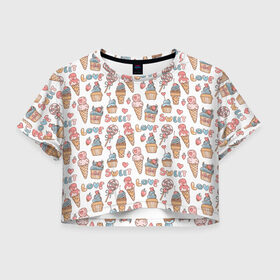 Женская футболка Crop-top 3D с принтом LOVE SWEET monogram , 100% полиэстер | круглая горловина, длина футболки до линии талии, рукава с отворотами | fashion | fire | game | hip hop | rap | street style | top | игра | мода | огонь | подарок | рэп | топ | уличный стиль | хип хоп
