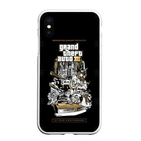 Чехол для iPhone XS Max матовый с принтом Grand Theft Auto III , Силикон | Область печати: задняя сторона чехла, без боковых панелей | 4 | 5 | five | games | grand theft auto | gta | gta v | los santos | online | rockstar | san andreas | великое авто воровство | гта | гташка | игры | логотип | лос сантос | майкл | мафия | ограбление | онлайн | пеф | рокстар | самп | сан андреас 