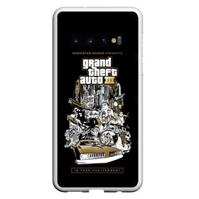 Чехол для Samsung Galaxy S10 с принтом Grand Theft Auto III , Силикон | Область печати: задняя сторона чехла, без боковых панелей | 4 | 5 | five | games | grand theft auto | gta | gta v | los santos | online | rockstar | san andreas | великое авто воровство | гта | гташка | игры | логотип | лос сантос | майкл | мафия | ограбление | онлайн | пеф | рокстар | самп | сан андреас 