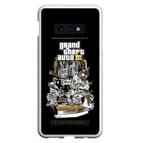 Чехол для Samsung S10E с принтом Grand Theft Auto III , Силикон | Область печати: задняя сторона чехла, без боковых панелей | 4 | 5 | five | games | grand theft auto | gta | gta v | los santos | online | rockstar | san andreas | великое авто воровство | гта | гташка | игры | логотип | лос сантос | майкл | мафия | ограбление | онлайн | пеф | рокстар | самп | сан андреас 