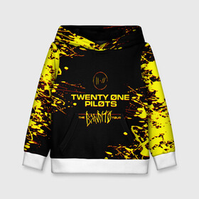 Детская толстовка 3D с принтом TWENTY ONE PILOTS TOP. , 100% полиэстер | двухслойный капюшон со шнурком для регулировки, мягкие манжеты на рукавах и по низу толстовки, спереди карман-кенгуру с мягким внутренним слоем | 21 pilots | blurryface | fbr | fueled by ramen | fueledbyramen | heathens | heavydirtysoul | josh dun | music | music video | official | stressed out | top | tp | trench | twenty one pilots | twentyonepilots | tyler joseph 