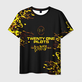 Мужская футболка 3D с принтом TWENTY ONE PILOTS TOP. , 100% полиэфир | прямой крой, круглый вырез горловины, длина до линии бедер | 21 pilots | blurryface | fbr | fueled by ramen | fueledbyramen | heathens | heavydirtysoul | josh dun | music | music video | official | stressed out | top | tp | trench | twenty one pilots | twentyonepilots | tyler joseph 