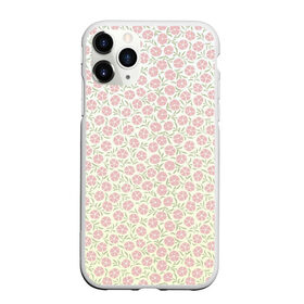 Чехол для iPhone 11 Pro матовый с принтом узор мелкие цветочки , Силикон |  | вектор | лето | паттерн | пижамный | полевые цветы | простой | рисунок | розовые цветочки | светлый | узор | цветочки | цветы