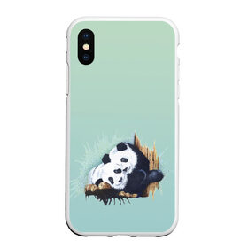 Чехол для iPhone XS Max матовый с принтом акварельные панды , Силикон | Область печати: задняя сторона чехла, без боковых панелей | акварель | двое | животные | звери | мило | мишки | обнимашки | панды | пара | природа | рисунок