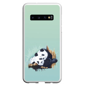 Чехол для Samsung Galaxy S10 с принтом акварельные панды , Силикон | Область печати: задняя сторона чехла, без боковых панелей | Тематика изображения на принте: акварель | двое | животные | звери | мило | мишки | обнимашки | панды | пара | природа | рисунок