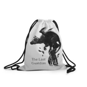 Рюкзак-мешок 3D с принтом the last guardian , 100% полиэстер | плотность ткани — 200 г/м2, размер — 35 х 45 см; лямки — толстые шнурки, застежка на шнуровке, без карманов и подкладки | game | the last guardian | игра | компьютерная игра | последний хранитель