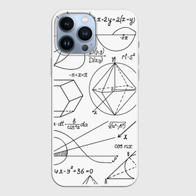 Чехол для iPhone 13 Pro Max с принтом Геометрия ,  |  | буквы | вычисления | геометрия | линии | минимализм | формулы | школа