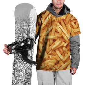 Накидка на куртку 3D с принтом Картошечка ФРИ , 100% полиэстер |  | Тематика изображения на принте: картофан | картошечка | картошка | макдак | макдональдс | макро | текстуры | фри