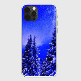 Чехол для iPhone 12 Pro Max с принтом Зимний лес , Силикон |  | tegunvteg | деревья | зима | зимний лес | лес | листья | мороз | природа | снег | темный лес