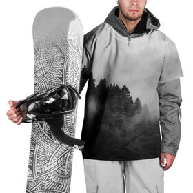 Накидка на куртку 3D с принтом Природа - Лес , 100% полиэстер |  | Тематика изображения на принте: tegunvteg | деревья | лес | листья | природа | темный лес | туман | туманный лес