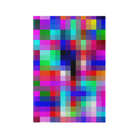 Обложка для паспорта матовая кожа с принтом РАЗНОЦВЕТНЫЕ ПИКСЕЛИ / КУБЫ , натуральная матовая кожа | размер 19,3 х 13,7 см; прозрачные пластиковые крепления | Тематика изображения на принте: abstraction | cube | geometry | hexagon | neon | paints | stripes | texture | triangle | абстракция | брызги | геометрия | краски | кубы | неон | соты | текстура