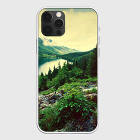 Чехол для iPhone 12 Pro Max с принтом Красивый лес , Силикон |  | tegunvteg | горы | деревья | красивый лес | лес | листья | природа | река | темный лес