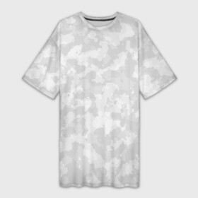 Платье-футболка 3D с принтом СНЕЖНЫЙ КАМУФЛЯЖ ,  |  | 23 февраля | camo | camouflage | fck | military | армейские | армия | военные | городской | зима | камуфляж | камуфляжный | лес | милитари | море | морской | мужчинам | патриот | пиксельный | подарок | праздник