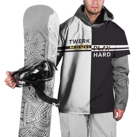 Накидка на куртку 3D с принтом Twerk hard , 100% полиэстер |  | hard | play | play hard | twerk | twerk hard | танец | тверк