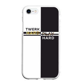 Чехол для iPhone 7/8 матовый с принтом Twerk hard , Силикон | Область печати: задняя сторона чехла, без боковых панелей | hard | play | play hard | twerk | twerk hard | танец | тверк