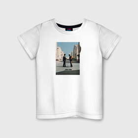 Детская футболка хлопок с принтом Pink Floyd , 100% хлопок | круглый вырез горловины, полуприлегающий силуэт, длина до линии бедер | Тематика изображения на принте: pink floyd | wish you were here | альбом | музыка | пинк флойд | рок