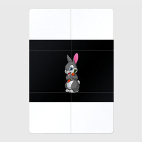 Магнитный плакат 2Х3 с принтом ЗАЙКА , Полимерный материал с магнитным слоем | 6 деталей размером 9*9 см | bunny | cartoon | hare | rabbit | белый | зайчик | заяц | кролик | морковка | мультик | серый