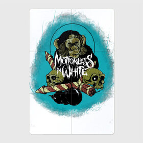 Магнитный плакат 2Х3 с принтом Motionless In White , Полимерный материал с магнитным слоем | 6 деталей размером 9*9 см | Тематика изображения на принте: metal | metalcore | motionless in white | rock | skull | метал | обезьяна | рок | череп