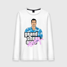 Мужской лонгслив хлопок с принтом Grand Theft Auto Vice City , 100% хлопок |  | 4 | 5 | five | games | grand theft auto | gta | gta v | los santos | online | rockstar | san andreas | великое авто воровство | гта | гташка | игры | логотип | лос сантос | майкл | мафия | ограбление | онлайн | пеф | рокстар | самп | сан андреас 