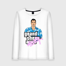 Женский лонгслив хлопок с принтом Grand Theft Auto Vice City , 100% хлопок |  | 4 | 5 | five | games | grand theft auto | gta | gta v | los santos | online | rockstar | san andreas | великое авто воровство | гта | гташка | игры | логотип | лос сантос | майкл | мафия | ограбление | онлайн | пеф | рокстар | самп | сан андреас 