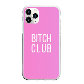 Чехол для iPhone 11 Pro матовый с принтом Bitch club , Силикон |  | club | pink | клубб бичб пляжб серфинг | розовый