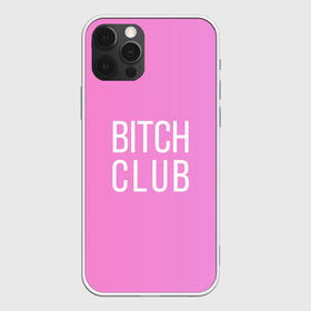 Чехол для iPhone 12 Pro Max с принтом Bitch club , Силикон |  | club | pink | клубб бичб пляжб серфинг | розовый