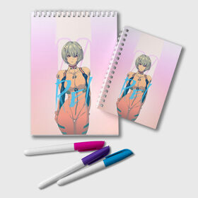 Блокнот с принтом Rei Ayanami , 100% бумага | 48 листов, плотность листов — 60 г/м2, плотность картонной обложки — 250 г/м2. Листы скреплены удобной пружинной спиралью. Цвет линий — светло-серый
 | Тематика изображения на принте: eva | eva 00 | eva 01 | eva 02 | rei | rei ayanami | shinji ikari | аска | ева | ева 02 | евангелион