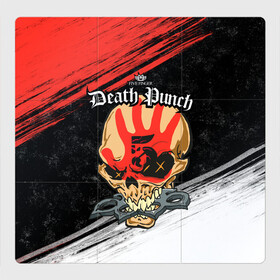 Магнитный плакат 3Х3 с принтом Five Finger Death Punch [7] , Полимерный материал с магнитным слоем | 9 деталей размером 9*9 см | 5fdp | 5фдп | ffdp | five finger death punch | metal | music | skeleton | sounds | метал | музыка | рок | череп