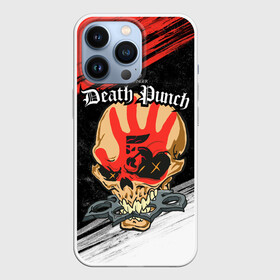 Чехол для iPhone 13 Pro с принтом Five Finger Death Punch [7] ,  |  | Тематика изображения на принте: 5fdp | 5фдп | ffdp | five finger death punch | metal | music | skeleton | sounds | метал | музыка | рок | череп