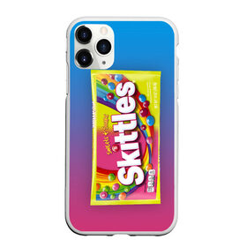 Чехол для iPhone 11 Pro матовый с принтом Skittles | Желтый , Силикон |  | skittles | sweet sours | yellow | градиент | желтый | красный | радуга | розовый | синий | скитлс | фиолетовый