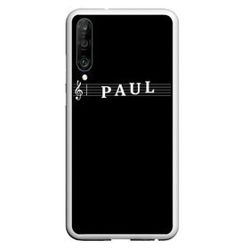 Чехол для Honor P30 с принтом Paul , Силикон | Область печати: задняя сторона чехла, без боковых панелей | Тематика изображения на принте: clef | instrument | music | musical | name | notation | note | notes | paul | tablature | treble | грамота | имя | инструмент | ключ | музыка | музыкальный | нота | нотная | ноты | павел | паша | скрипичный | табулатура