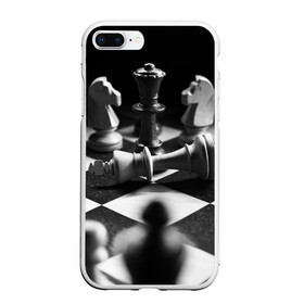 Чехол для iPhone 7Plus/8 Plus матовый с принтом Шахматы , Силикон | Область печати: задняя сторона чехла, без боковых панелей | доска | игра | игровая | игры | конь | короли | король | ладья | логика | настольная | настольные | пешка | пешки | спорт | туча | ферзь | шахматный | шахматы