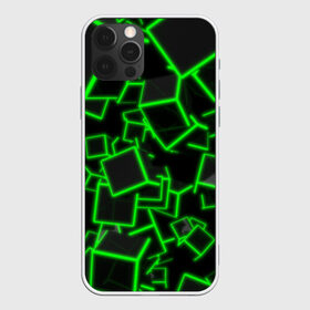 Чехол для iPhone 12 Pro Max с принтом Cyber cube , Силикон |  | Тематика изображения на принте: 3д кубики | cyber cube | кибер куб | куб | неоновые кубики