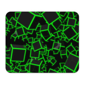 Коврик для мышки прямоугольный с принтом Cyber cube , натуральный каучук | размер 230 х 185 мм; запечатка лицевой стороны | Тематика изображения на принте: 3д кубики | cyber cube | кибер куб | куб | неоновые кубики