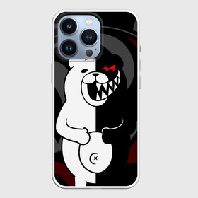 Чехол для iPhone 13 Pro с принтом MONOKUMA | МОНОКУМА | DANGANRO ,  |  | anime | bear | black  white | danganronpa | kurokuma | monodam | monokuma | monomi | monotaro | rabbit | school | shirokuma | аниме | главарь | мoноми | монокума | черно белый | школа