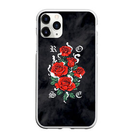 Чехол для iPhone 11 Pro матовый с принтом РОЗЫ | ROSES SMOKE , Силикон |  | chery | flowers | japan | roses | sakura | вишня | растения | розы | ромашка | сакура | тюльпаны | цветы | цветы сакуры | япония