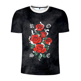 Мужская футболка 3D спортивная с принтом РОЗЫ | ROSES SMOKE , 100% полиэстер с улучшенными характеристиками | приталенный силуэт, круглая горловина, широкие плечи, сужается к линии бедра | Тематика изображения на принте: chery | flowers | japan | roses | sakura | вишня | растения | розы | ромашка | сакура | тюльпаны | цветы | цветы сакуры | япония