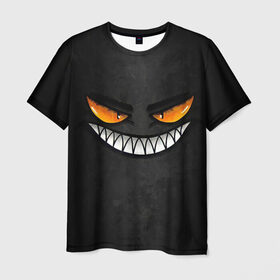Мужская футболка 3D с принтом SMILE , 100% полиэфир | прямой крой, круглый вырез горловины, длина до линии бедер | Тематика изображения на принте: devil | evil | smile | дьявол | зло | улыбка