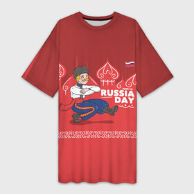 Платье-футболка 3D с принтом День России ,  |  | 12 june | 12 июня | russian day | день россии | праздник | россия